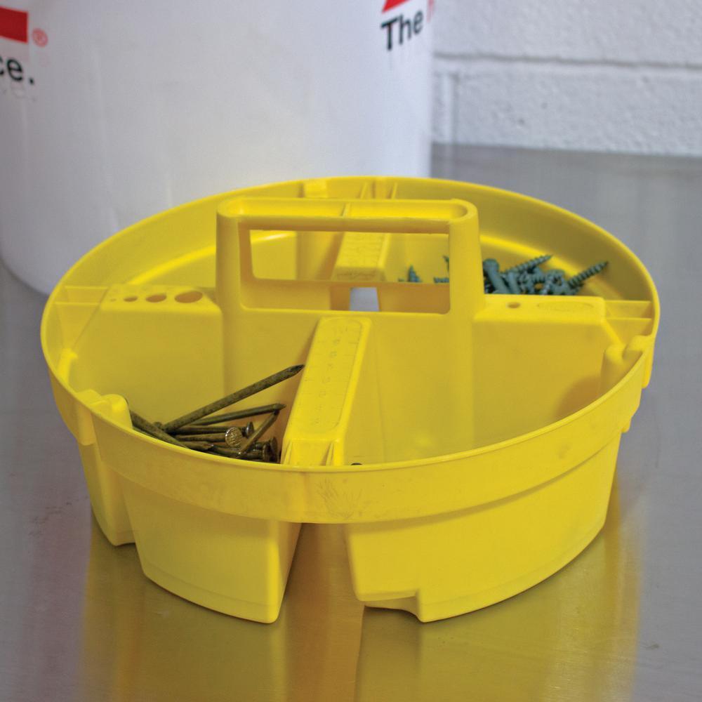 10 in. 4-Compartment Stacker Small Parts Organizer for Bucket Storage - Super Arbor