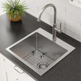 Standart PRO Drop-In Stainless Steel 18 in. 1-Hole Single Bowl Kitchen Sink - Super Arbor