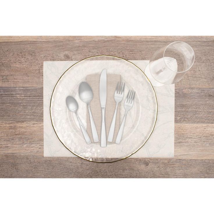 Carnegie 20-Piece Matte 18/0 Stainless Steel Flatware Set (Service for 4)