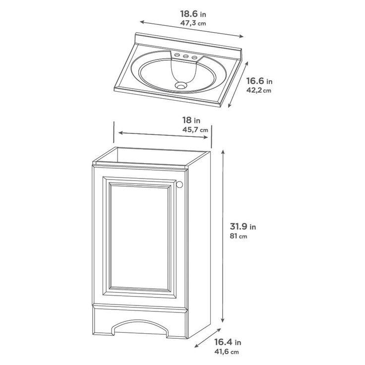 18 in. W Vanity in Golden Pecan with Cultured Marble Vanity Top in White with White Sink
