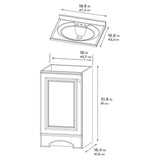 18 in. W Vanity in Golden Pecan with Cultured Marble Vanity Top in White with White Sink