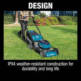 Makita 21 in. 18-Volt X2 (36-Volt) LXT Lithium-Ion Cordless Walk Behind Push Lawn Mower Kit with 4 Batteries (5.0 Ah)