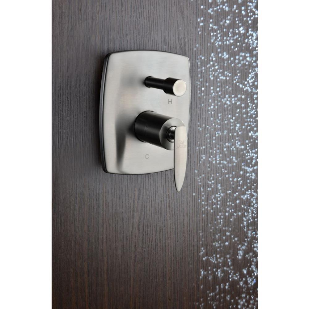 Tempo Series 1-Handle 1-Spray Tub and Shower Faucet in Brushed Nickel (Valve Included) - Super Arbor