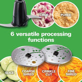 10-Cup 3-Speed Grey Food Processor with 6 Functions