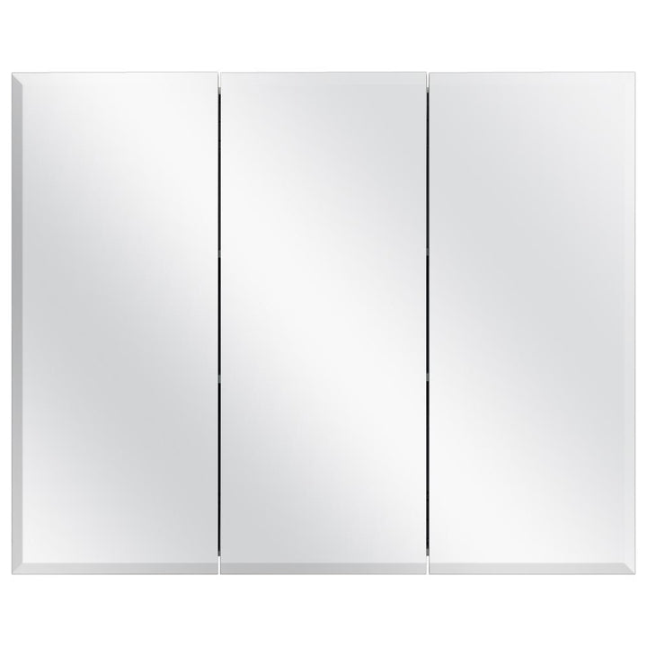 36-3/8 in. W x 30-3/16 in. H Frameless Surface-Mount Tri-View Bathroom Medicine Cabinet - Super Arbor
