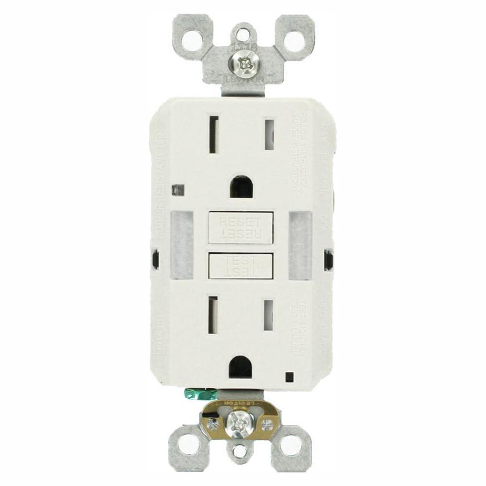 15 Amp Self-Test¬†SmartlockPro Combo Duplex Guide Light and Tamper Resistant GFCI Outlet, White (3-Pack) - Super Arbor
