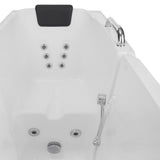 53 in. Left Drain Quick Fill Walk-In Whirlpool Bath Tub with Left Side Door in White - Super Arbor