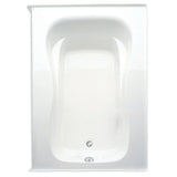 Marratta 60 in. Acrylic Right Drain Rectanglular Alcove Soaking Bathtub in White - Super Arbor