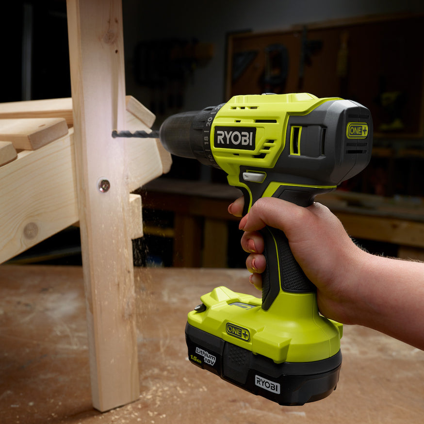 18-Volt ONE+ Lithium-Ion Cordless 1/2 in. Drill/Driver Kit with (1) 1.5 Ah Battery and 18-Volt Charger