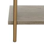 Safavieh Rigby Gold Liquid/Rustic Oak Metal Etagere