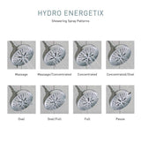 HydroEnergetix 8-Spray 5 in. Single Wall Mount Handheld Adjustable Shower Head in Chrome