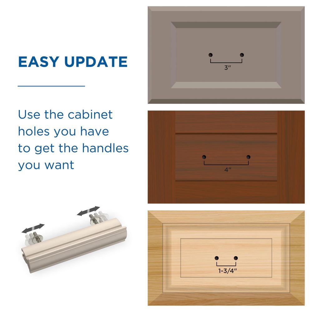Modern Arch 1 in. to 4 in. (25 mm to 102 mm) Champagne Bronze Adjustable Drawer Pull (5-Pack) - Super Arbor