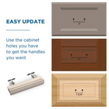 Modern Arch 1 in. to 4 in. (25 mm to 102 mm) Champagne Bronze Adjustable Drawer Pull (5-Pack) - Super Arbor