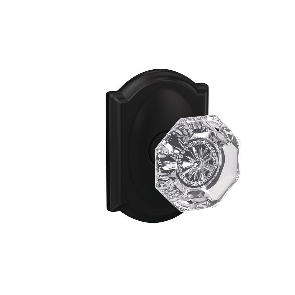 Custom Alexandria Satin Nickel Camelot Trim Combined Interior Glass Door Knob - Super Arbor