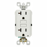 20 Amp Self-Test SmartlockPro Slim Duplex GFCI Outlet, White - Super Arbor