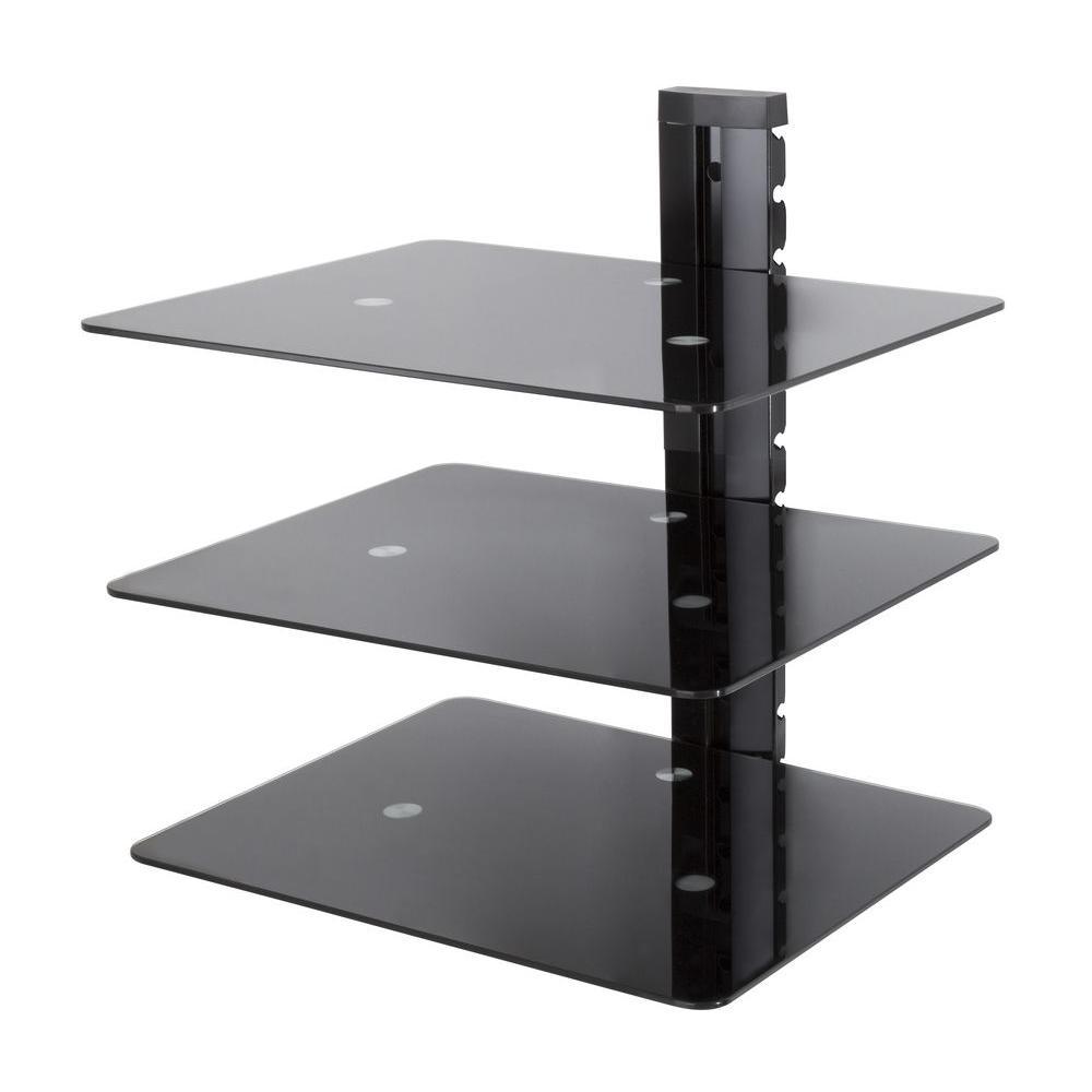 Wall Mounted AV Component Shelving Bracket, 3 Shelf - Super Arbor