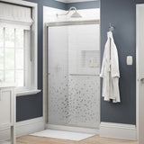 Simplicity 48 in. x 70 in. Semi-Frameless Traditional Sliding Shower Door in Bronze with Clear Glass - Super Arbor