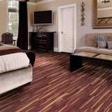 TrafficMaster African Wood Dark 6 in. W x 36 in. L Luxury Vinyl Plank Flooring (24 sq. ft. / case)