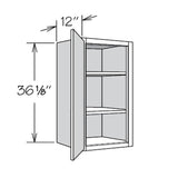 allen + roth Annscroft 18-in W x 36.125-in H x 12-in D Hazelnut Maple Door Wall Semi-Custom Cabinet