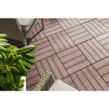 Design House Straight Edge Trim 3 in. x 12 in. Wood-Plastic Composite Deck Tile in Russet Canyon( 4-Pack)