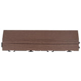 Design House Straight Edge Trim 3 in. x 12 in. Wood-Plastic Composite Deck Tile in Russet Canyon( 4-Pack)