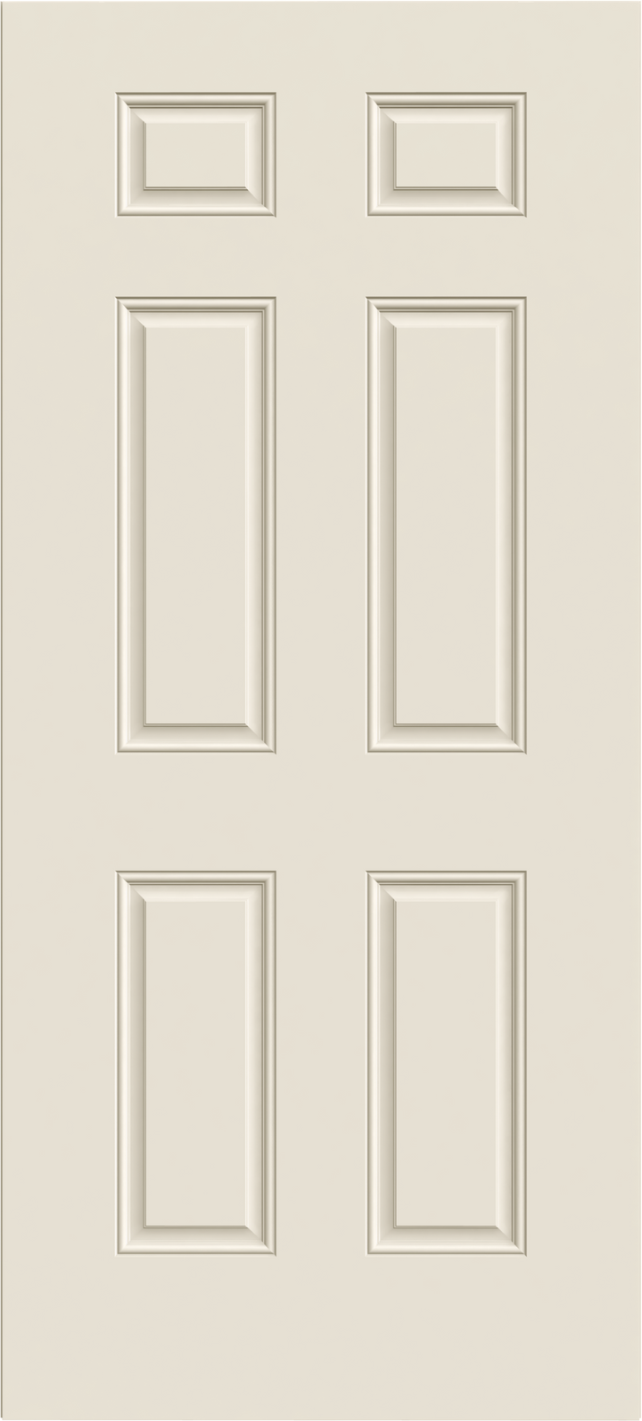 JELD-WEN 36 in. x 80 in. 6-Panel Primed Steel Prehung Right-Hand Inswing Front Door
