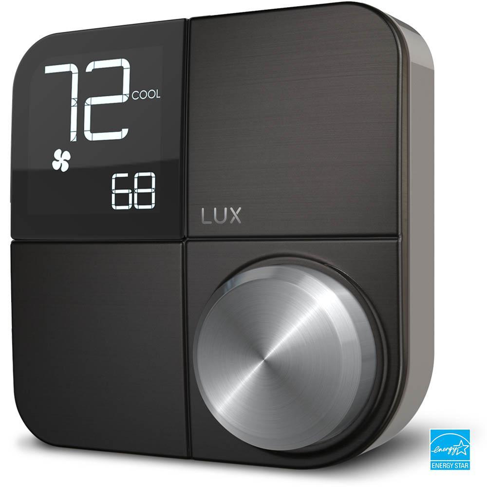 Kono Smart Wi-Fi Thermostat with Interchangeable Black Stainless Steel Faceplate - Super Arbor