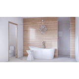 67 in. Acrylic Right Drain Oval Flat Bottom Freestanding Bathtub in White - Super Arbor