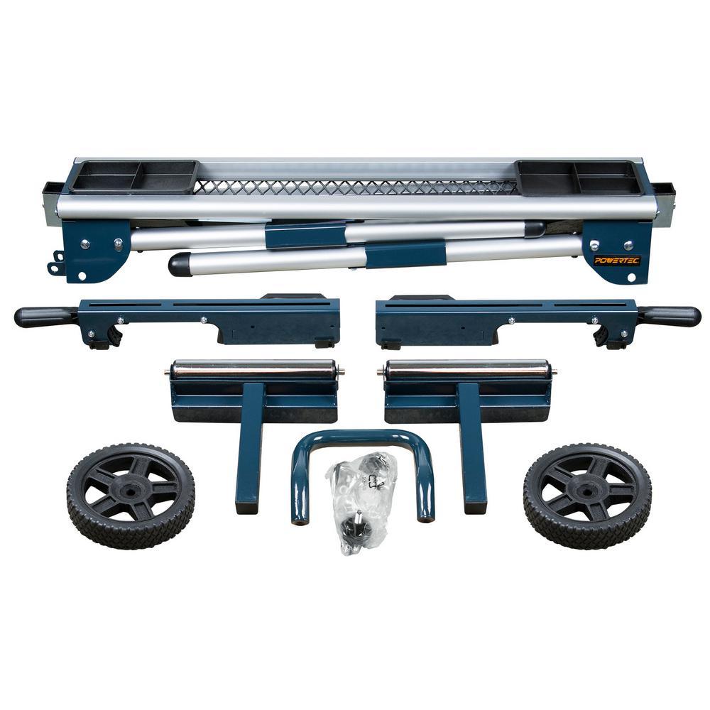 Deluxe Rolling MIter Saw Stand with Trays - Super Arbor