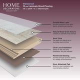 Home Decorators Collection Rockwater Oak 10mm T X 8 in W Waterproof Laminate Flooring (18.60 sq. ft./case)