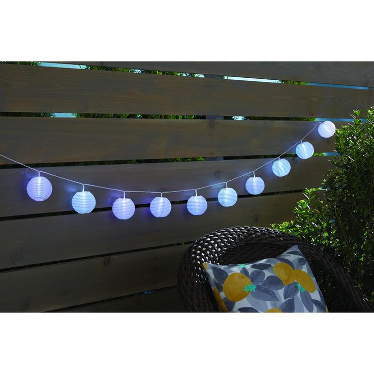 Outdoor/Indoor 7 ft. 10-Light Battery Powered Paper Lantern Mini Bulb LED String Light (Multi-Color)