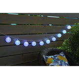 Outdoor/Indoor 7 ft. 10-Light Battery Powered Paper Lantern Mini Bulb LED String Light (Multi-Color)