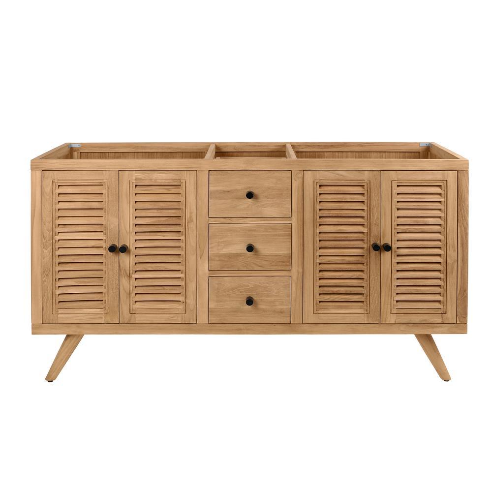 Harper 72 in. Vanity Cabinet Only in Natural Teak - Super Arbor