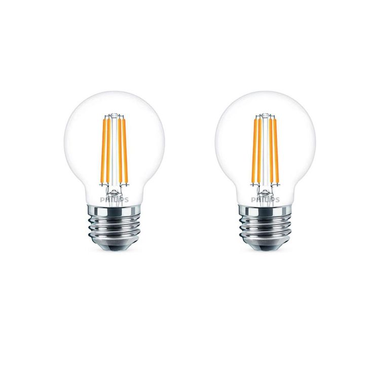 Philips 40-Watt Equivalent G16.5 Dimmable LED Light Bulb Soft White Globe (2-Pack)
