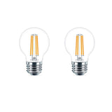 Philips 40-Watt Equivalent G16.5 Dimmable LED Light Bulb Soft White Globe (2-Pack)
