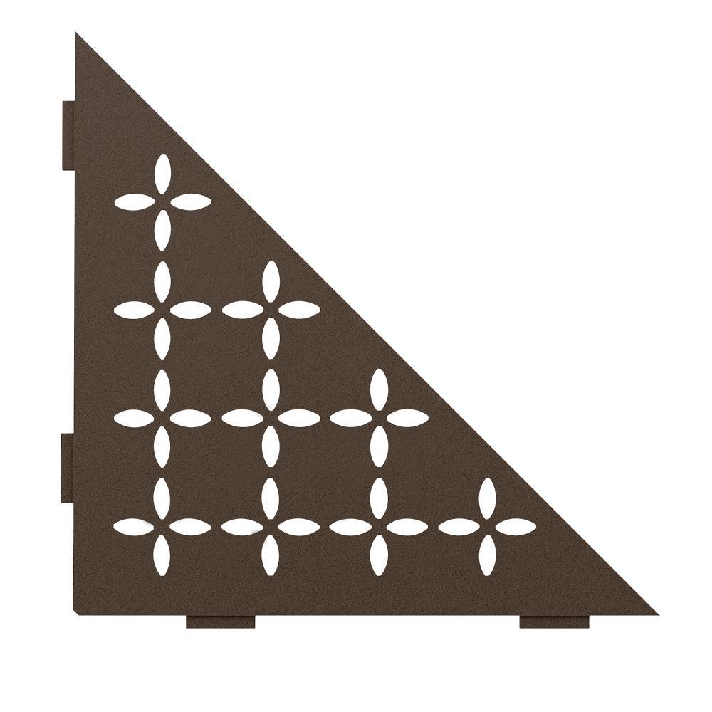 Shelf-E Bronze Coated Aluminum Floral Triangular Corner Shelf - Super Arbor