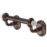Glass Series Double Post Toilet Paper Holder in Triple Plated Chrome - Super Arbor
