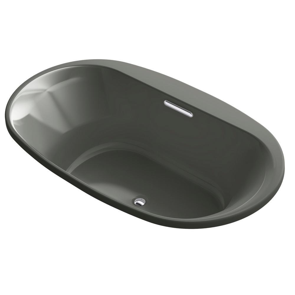 Underscore 6 ft. Acrylic Oval Drop-in  Rectangular Non-Whirlpool Bathtub in White - Super Arbor