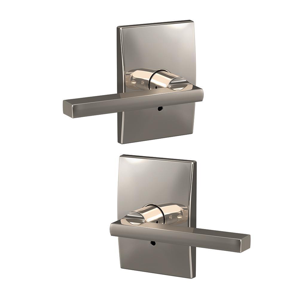 Custom Latitude Satin Nickel Century Trim Dummy Door Lever (2-pack) - Super Arbor