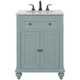 Hamilton Shutter 49-1/2 in. W x 22 in. D Bath Vanity in Ivory with Granite Vanity Top in Grey - Super Arbor