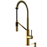 Livingston Single-Handle Pull-Down Sprayer Kitchen Faucet with Soap Dispenser in Matte Black - Super Arbor