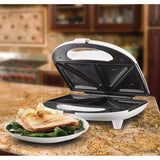 750-Watt White Dual Sandwich Maker