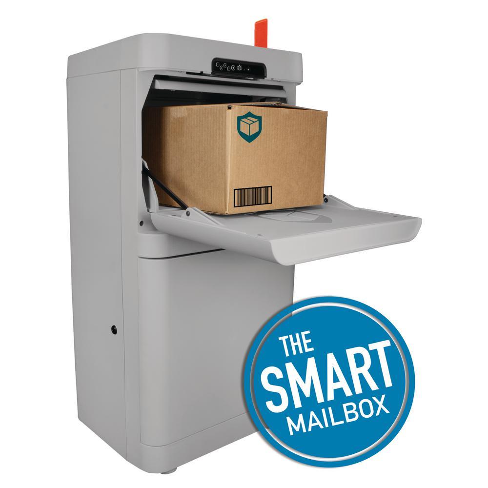 Gray Floor Mount Smart Parcel Security Mailbox - Super Arbor