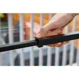 Patio Door Security Bar with Anti-Lift Lock (Black) - Super Arbor