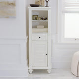 Hamilton 18 in. W x 52-1/2 in. H Bathroom Linen Cabinet in Ivory - Super Arbor