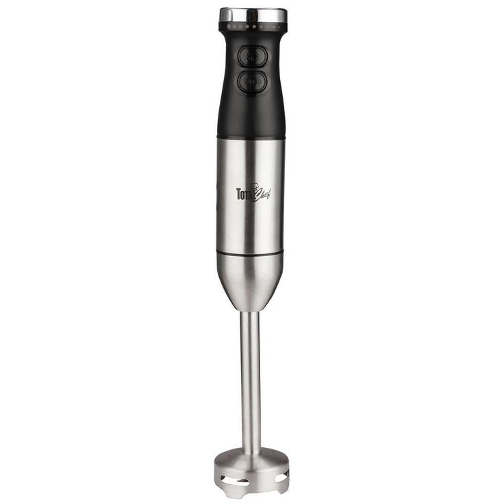 225-Watt Single Speed Silver/Black Immersion Hand Blender with Turbo Boost