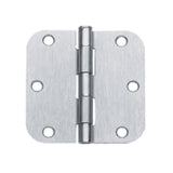 3.5 in. x 3.5 in. Satin Nickel Plain Bearing Steel Hinge with 1/4 in. Radius (Set of 2) - Super Arbor