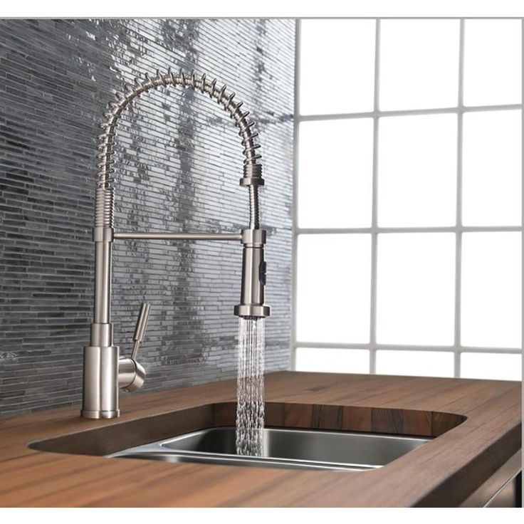 BLANCO Meridian Satin Nickel 1-Handle Deck-Mount Pre-rinse Handle Kitchen Faucet