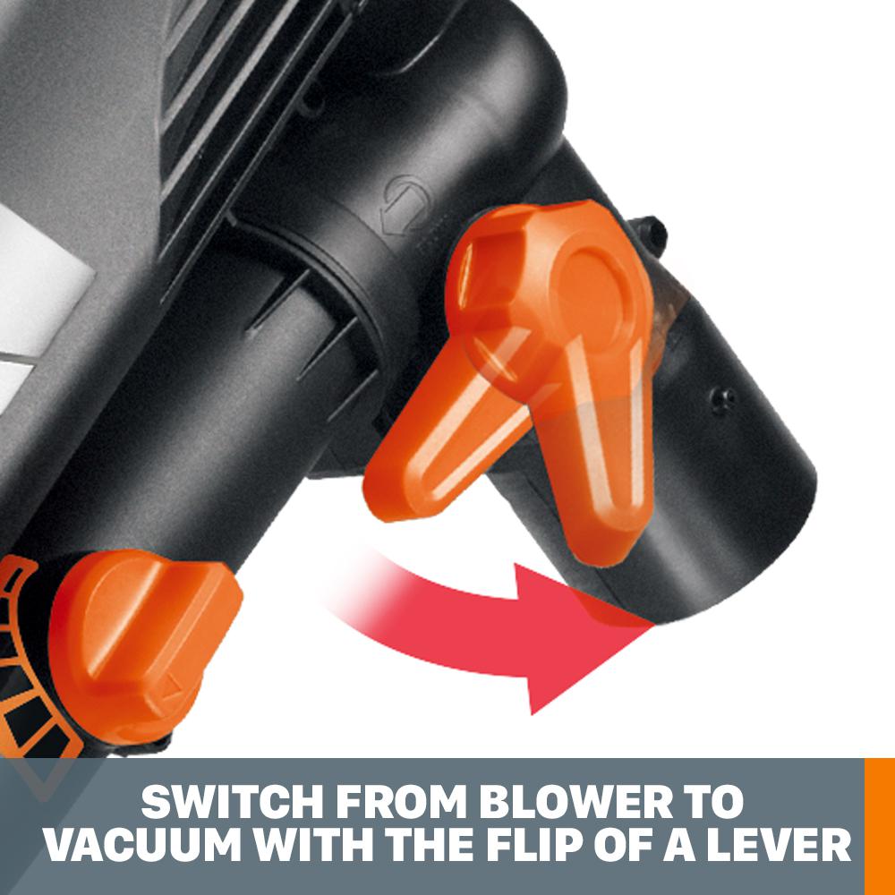 Worx 120 MPH 350 CFM 12 Amp Electric Leaf Blower/Mulcher/Vac with Metal Impeller - Super Arbor