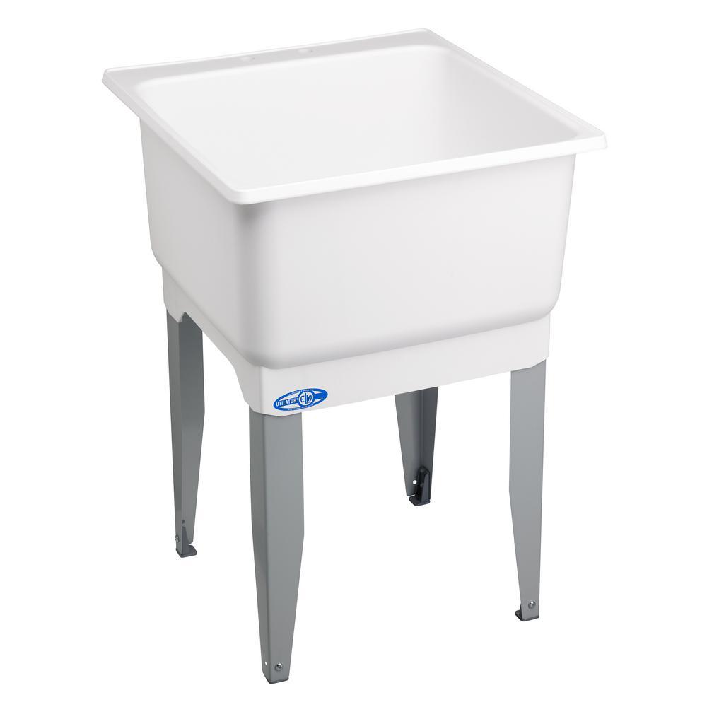 Utilatub 23 in. x 25 in. Polypropylene Floor Mount Laundry Tub - Super Arbor